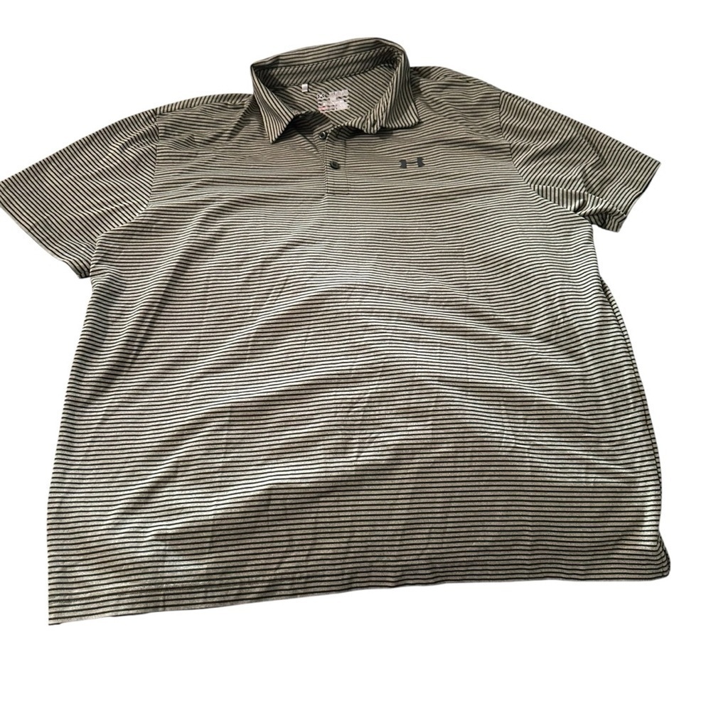 Under Armour Black and Gray Polo Shirt with Classic Design
